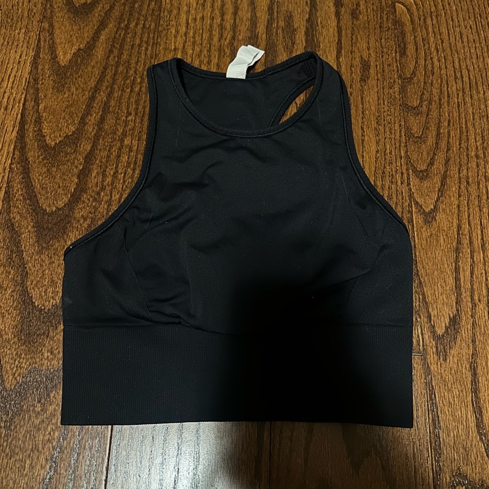 Black Lululemon Racerback Cropped Tank